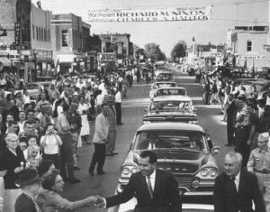 Halleck campaigns with Richard Nixon